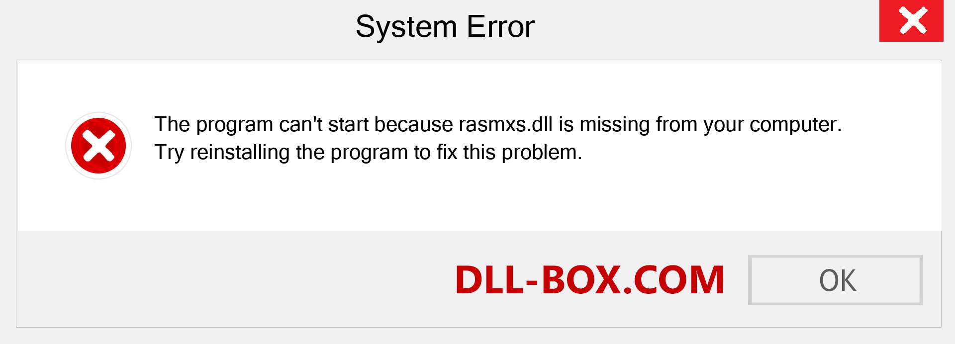  rasmxs.dll file is missing?. Download for Windows 7, 8, 10 - Fix  rasmxs dll Missing Error on Windows, photos, images